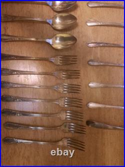 Lot Of 42vintage Silverplated Wma Rogers Aa Heavy Oneida Ltd Flatware Set