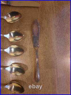 Lot Of 42vintage Silverplated Wma Rogers Aa Heavy Oneida Ltd Flatware Set
