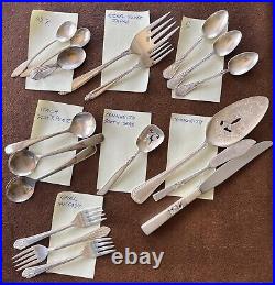 Lot of 133 Silverplated Flatware including Wm Rogers, Rogers Bros, Oneida & More