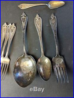 Lot of 35 1847 Rogers Bros OLD COLONY 1911 Flatware serving pieces silverware
