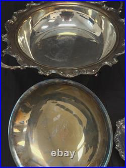 Lot of Assorted Vintage Silverplate Trays Platter Bowls Cake Stand Towle Wallace