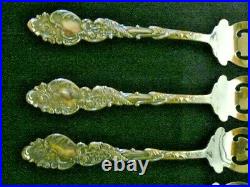 Lot of SIX (6) Antique COLUMBIA 1847 ROGERS BROS Silverplate 6 Salad Forks NICE