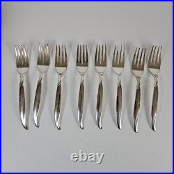 MCM 1847 Rogers Bros 53 Pc Flair Silverware Serving Set With Wooden Case