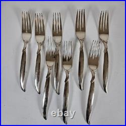 MCM 1847 Rogers Bros 53 Pc Flair Silverware Serving Set With Wooden Case