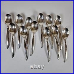 MCM 1847 Rogers Bros 53 Pc Flair Silverware Serving Set With Wooden Case