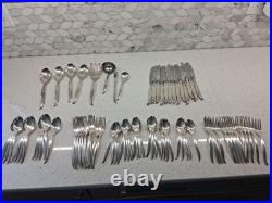 MCM 1847 Rogers Bros IS 86 Pc FLAIR Silverware Service for 13 & Serving Set