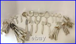 MCM 1847 Rogers Bros IS 87 Pc FLAIR Silverware Set for 12, Serving Set & Extras