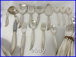 MCM 1847 Rogers Bros IS 87 Pc FLAIR Silverware Set for 12, Serving Set & Extras