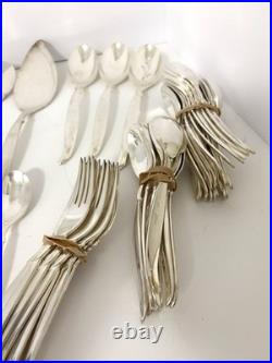 MCM 1847 Rogers Bros IS 87 Pc FLAIR Silverware Set for 12, Serving Set & Extras