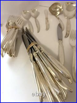 MCM 1847 Rogers Bros IS 87 Pc FLAIR Silverware Set for 12, Serving Set & Extras