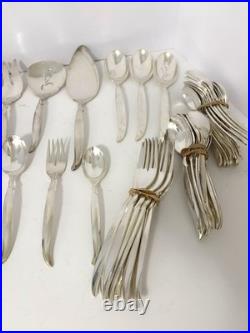 MCM 1847 Rogers Bros IS 87 Pc FLAIR Silverware Set for 12, Serving Set & Extras
