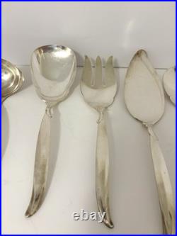 MCM 1847 Rogers Bros IS 87 Pc FLAIR Silverware Set for 12, Serving Set & Extras