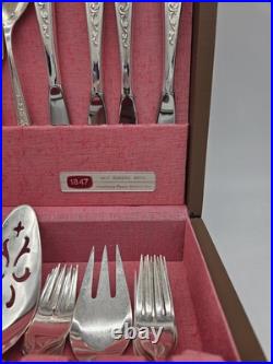 MCM Rogers Bros 1847 48 Piece Box Set Silver Plate 1969 Esperanto Silverware