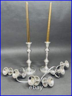 Marvelous Vintage Pair of Mid Century Candelabras Silverplate By 1883 FB Rogers Marvelous Vintage Pair of Mid Century Candelabras Silverplate By 1883 FB Rogers