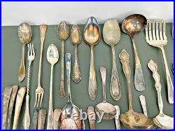 Mixed Antique Vintage Lot Silver-Plated Flatware Rogers Prestige A1+ Court ETC