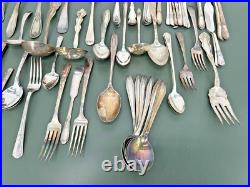 Mixed Antique Vintage Lot Silver-Plated Flatware Rogers Prestige A1+ Court ETC