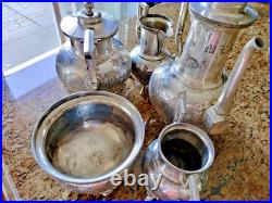 Mythical Rogers, Smith New Haven silver plate Tea, Coffee set Antique 19th cent Mythical Rogers, Smith New Haven silver plate Tea, Coffee set Antique 19th cent