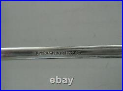 NICE 1847 ROGERS ANTIQUE SILVER PLATE SOUP LADLE with EMBOSSED SCROLL DESIGN