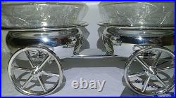 NOS FB Rogers Silver Co. 1883 MCM Rolling Cart Wagon Wine Condiment A La Cart NOS FB Rogers Silver Co. 1883 MCM Rolling Cart Wagon Wine Condiment A La Cart