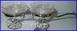 NOS FB Rogers Silver Co. 1883 MCM Rolling Cart Wagon Wine Condiment A La Cart NOS FB Rogers Silver Co. 1883 MCM Rolling Cart Wagon Wine Condiment A La Cart