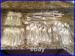 New Set! 86 Pcs. Oneida 1881 Rogers Floral Queen Silverplate Flatware Svc 16