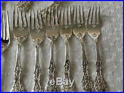New Unused 64 Pc Full Service For 12 FB Rogers French Rose Silverplate withHostess