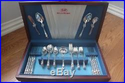 OLD NEW STOCK. ETERNALLY YOURS 1941 Silver Plate Set FOR 8, 1847 Rogers Chest