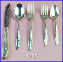 ONEIDA Ltd 1881 Rogers, Lilac Time Silver-plate Flatware, 76 Pcs with Storage Box