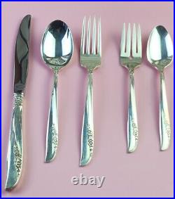 ONEIDA Ltd 1881 Rogers, Lilac Time Silver-plate Flatware, 76 Pcs with Storage Box