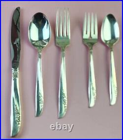 ONEIDA Ltd 1881 Rogers, Lilac Time Silver-plate Flatware, 76 Pcs with Storage Box