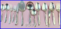 ONEIDA Ltd 1881 Rogers, Lilac Time Silver-plate Flatware, 76 Pcs with Storage Box