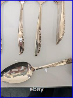 ONEIDA Ltd Wm A Rogers BRITTANY ROSE Flatware 78 Pc Set Silver Plate for 12 AA