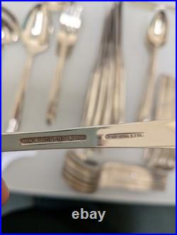 ONEIDA Ltd Wm A Rogers BRITTANY ROSE Flatware 78 Pc Set Silver Plate for 12 AA