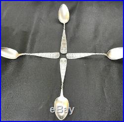 OWL (1892) By 1847 Rogers Bros. International Silverplate Demitasse Spoons (4)