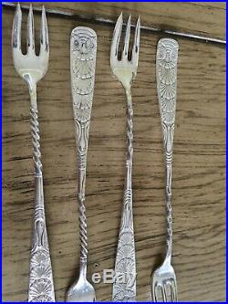 OWL (1892) by 1847 Rogers Bros International Silverplate Seafood Forks VERY RARE