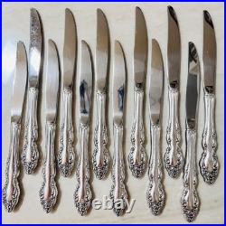 Oneida 1881 Rogers Baroque Rose Silverplate 1967 Silverware Set of 79pc withChest Oneida 1881 Rogers Baroque Rose Silverplate 1967 Silverware Set of 79pc withChest