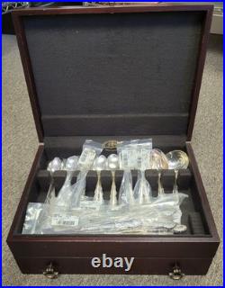 Oneida 1881 Rogers Flirtation Silverplate Silverware Flatware 56 Piece With Box