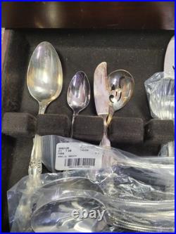 Oneida 1881 Rogers Flirtation Silverplate Silverware Flatware 56 Piece With Box