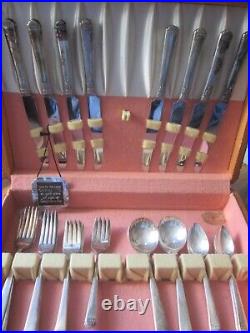 Oneida 1881 Rogers SURF CLUB Silverplate Flatware Service for 8 from 1938