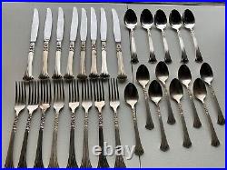 Oneida FLORAL QUEEN Rogers Silver plate Flatware Incomplete Set 29 Pieces