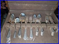Oneida ROSALIE WM A Rogers A1 Plus Lot Silverplate Flatware 82 Pieces Case 1938