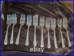 Oneida ROSALIE WM A Rogers A1 Plus Lot Silverplate Flatware 82 Pieces Case 1938