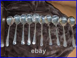 Oneida ROSALIE WM A Rogers A1 Plus Lot Silverplate Flatware 82 Pieces Case 1938