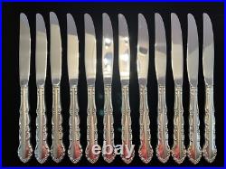 Oneida Rogers Silver Plate Flirtation 60 Piece Service For 12 Tableware Flatware