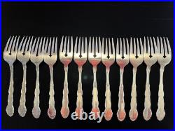 Oneida Rogers Silver Plate Flirtation 60 Piece Service For 12 Tableware Flatware