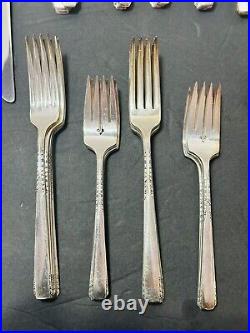 Oneida Silverplate 1881 Rogers BROOKWOOD -BANBURY Flatware 53 Pc Set 8 Place Set