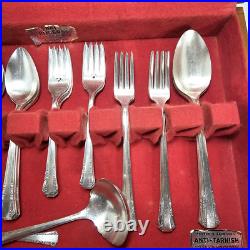 Oneida Silverplate 1881 Rogers Del Mar Silverware Flatware 47 Piece Set Vtg 1939 Oneida Silverplate 1881 Rogers Del Mar Silverware Flatware 47 Piece Set Vtg 1939