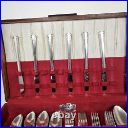 Oneida Silverplate 1881 Rogers Del Mar Silverware Flatware 47 Piece Set Vtg 1939 Oneida Silverplate 1881 Rogers Del Mar Silverware Flatware 47 Piece Set Vtg 1939