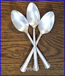 Oneida Silverplate 1881 Rogers Del Mar Silverware Flatware 47 Piece Set Vtg 1939 Oneida Silverplate 1881 Rogers Del Mar Silverware Flatware 47 Piece Set Vtg 1939