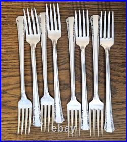 Oneida Silverplate 1881 Rogers Del Mar Silverware Flatware 47 Piece Set Vtg 1939 Oneida Silverplate 1881 Rogers Del Mar Silverware Flatware 47 Piece Set Vtg 1939